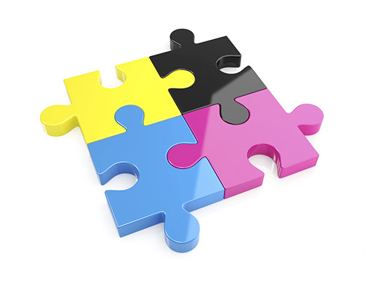 An image of jigsaw pieces fitting together, indicating how various marketing methods work together to help your business grow
